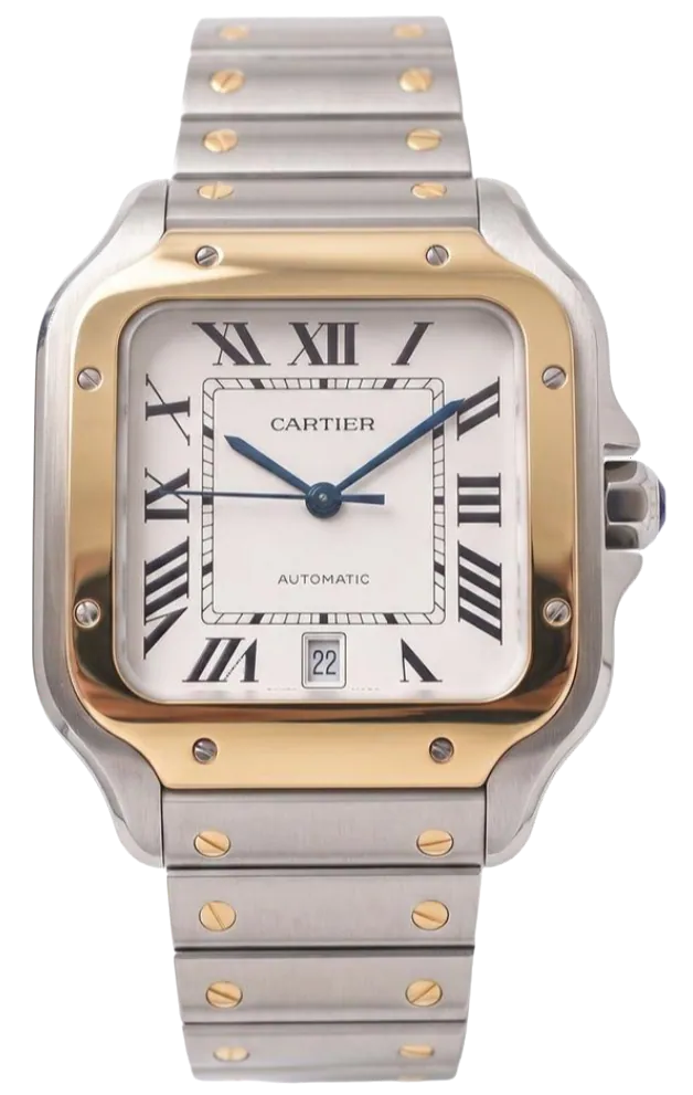 Cartier Santos de Cartier Large Steel and Yellow Gold